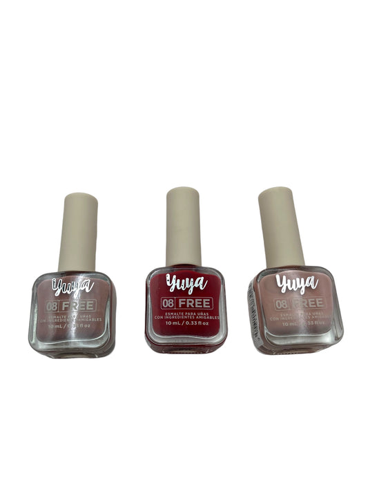 Yuya, set de 3 esmaltes “8 Free”