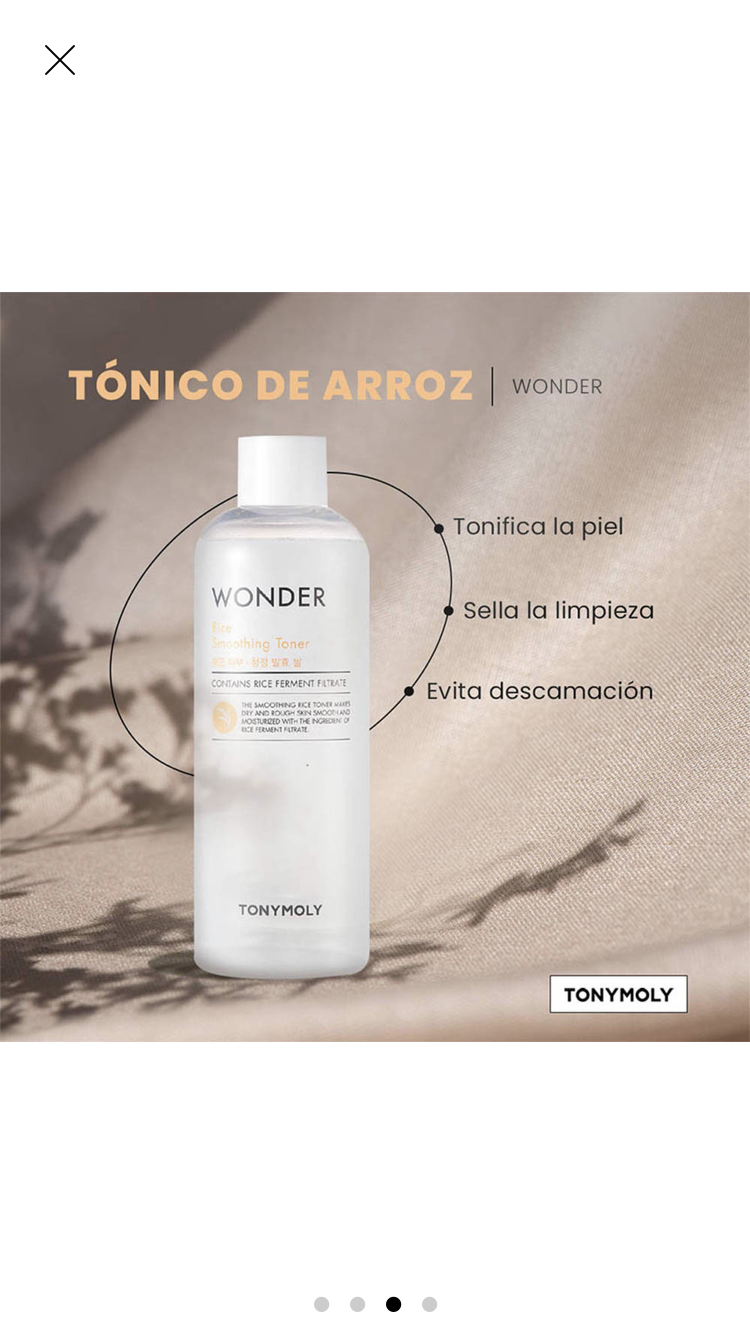 Tonymoly, kit de tónico facial wonder Rice 500ml y mascarilla de arroz I'm rice 100ml