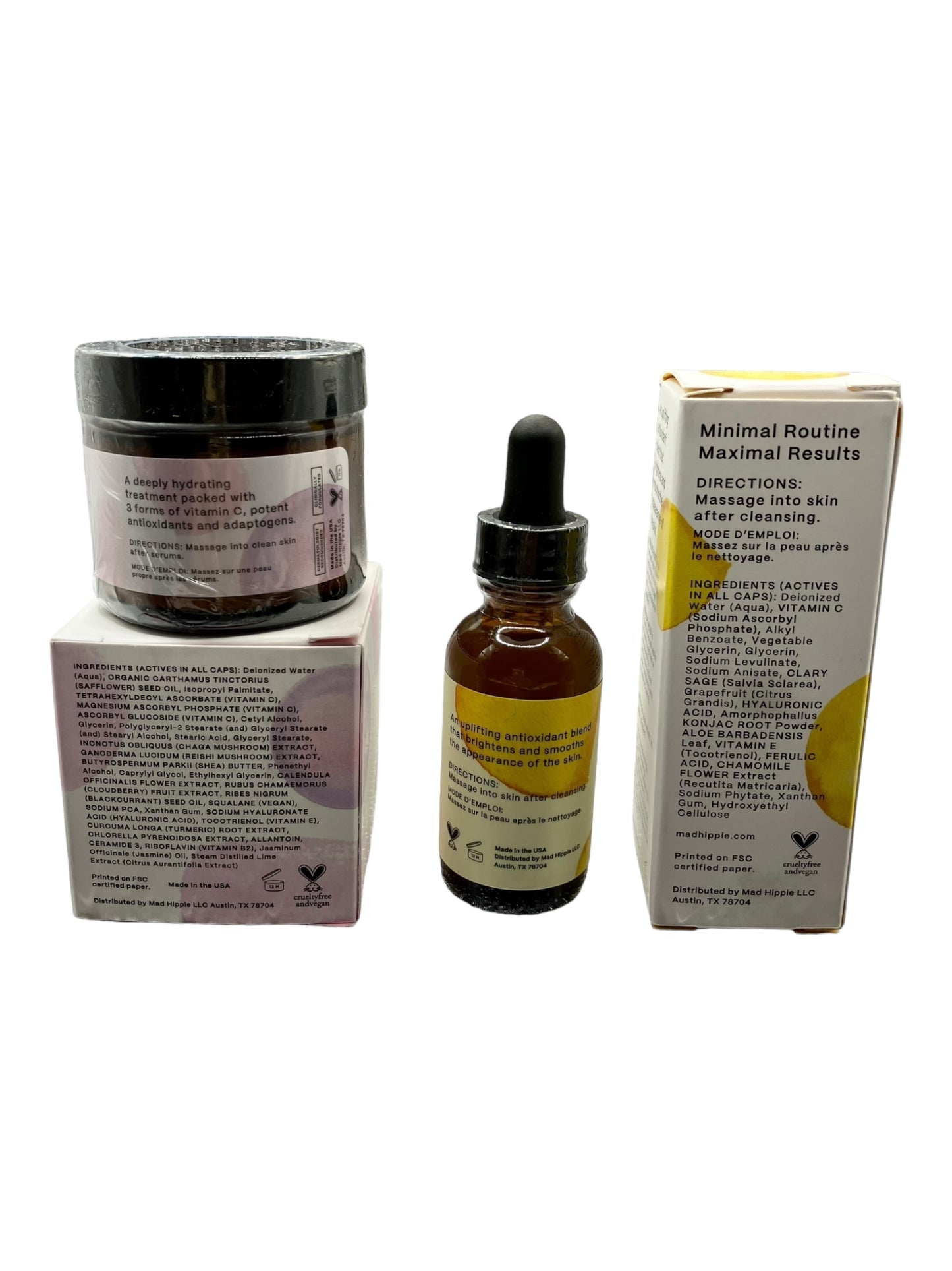 Mad Hippie, kit de serum 30 ml vitamina C y crema de noche Triple C, 60gr