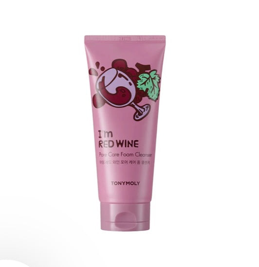 Tonymoly, Kit I’m red wine con espuma limpiadora facial de 180 ml + 1 mascarilla de vino tinto 100 ml